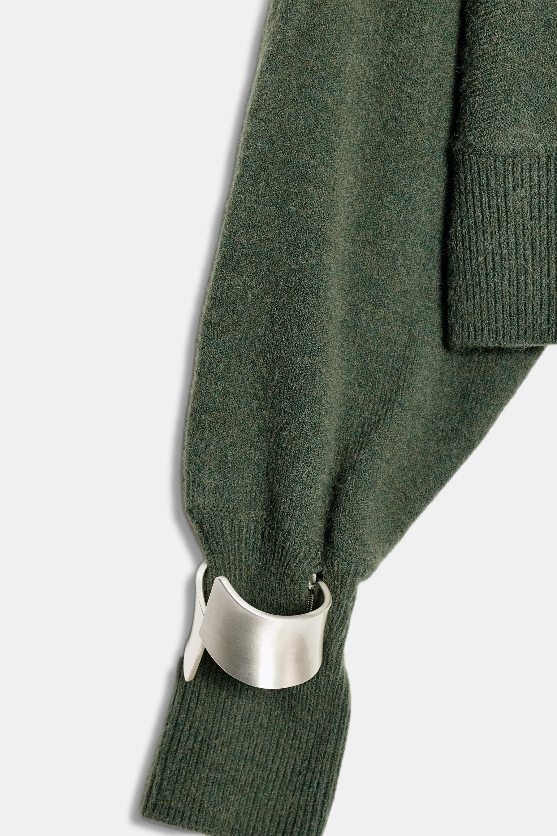 ASYMMETRIC KNIT JUMPER WITH CUFF DETAIL - Image 8