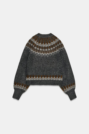 Jacquard-Strickpullover