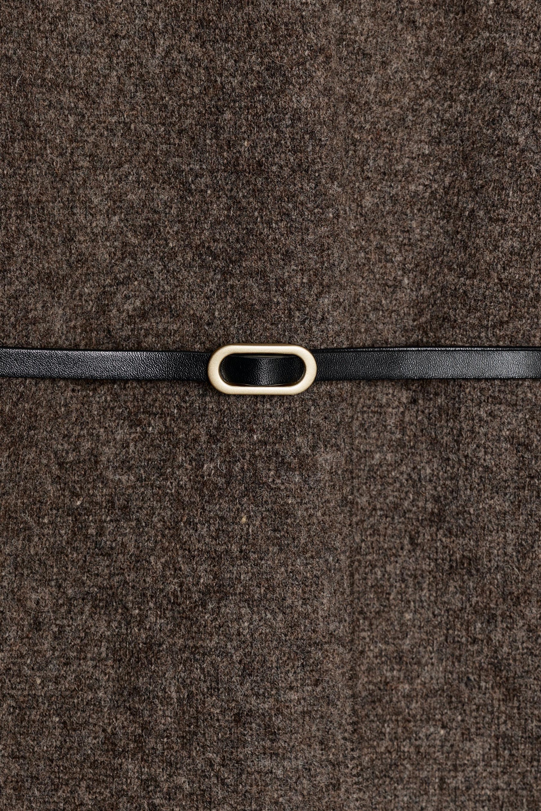 Wollstrickjacke mit Gürtel