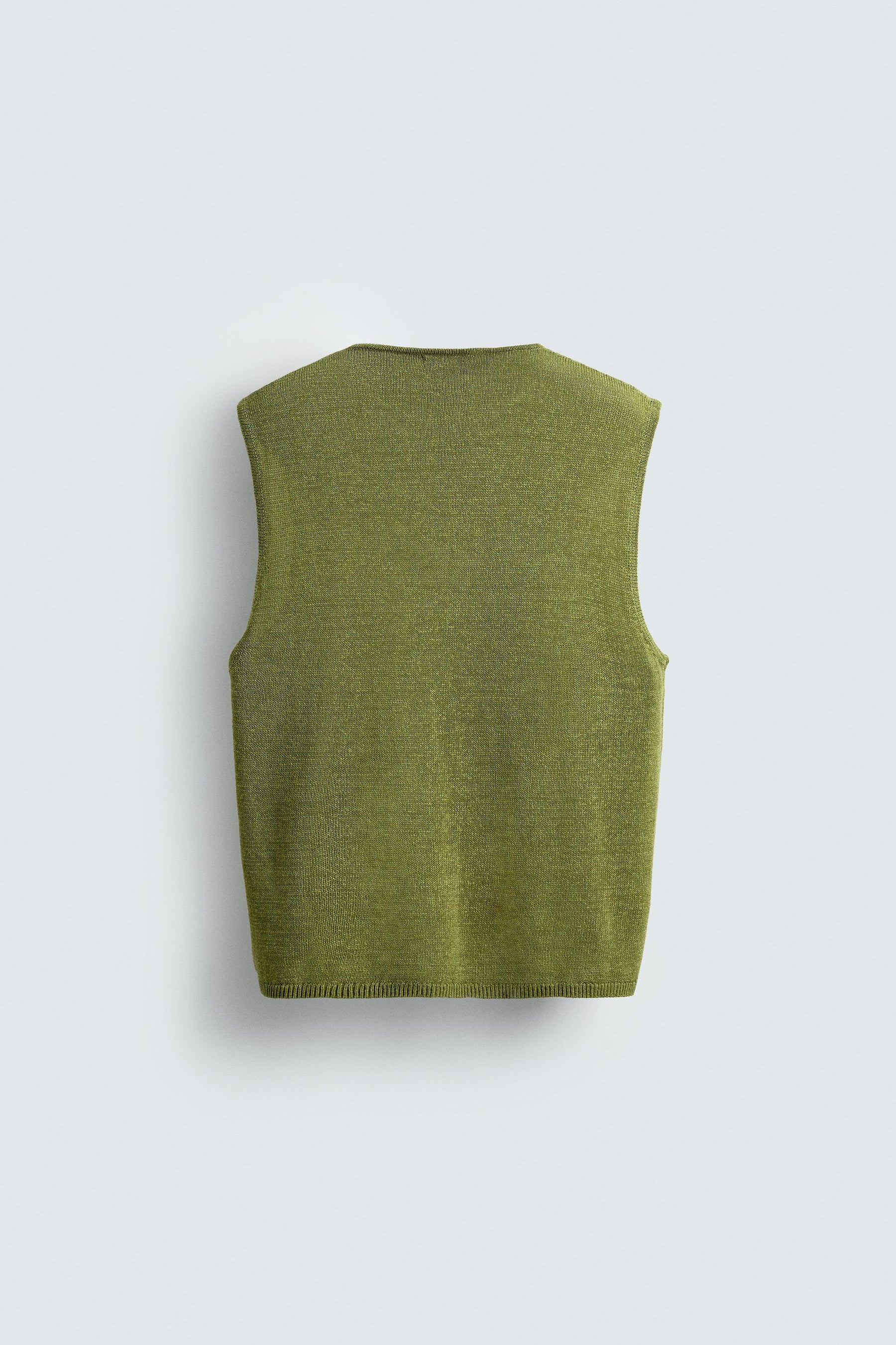 LINEN BLEND KNIT VEST - Image 7