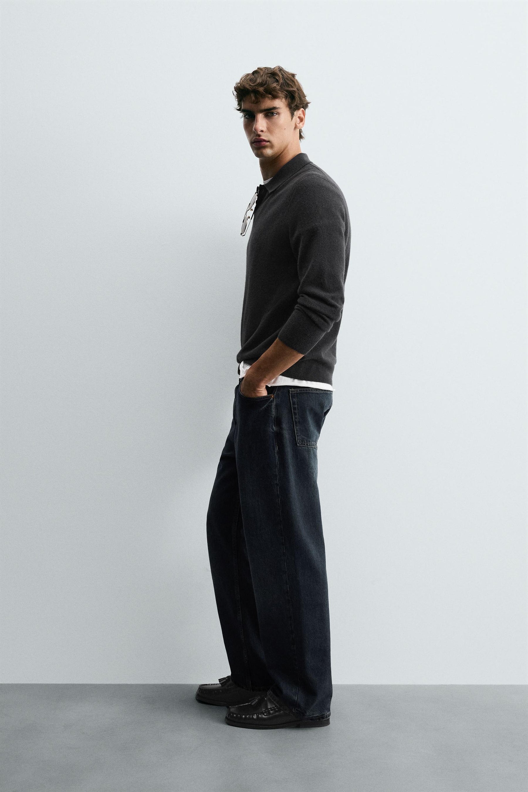 WOOL BLEND KNIT POLO SHIRT - Image 4