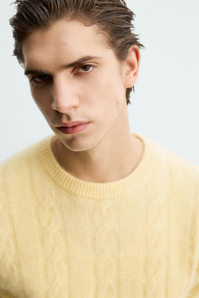 BRUSHED CABLE-KNIT TEXTURED JUMPER - Image 5