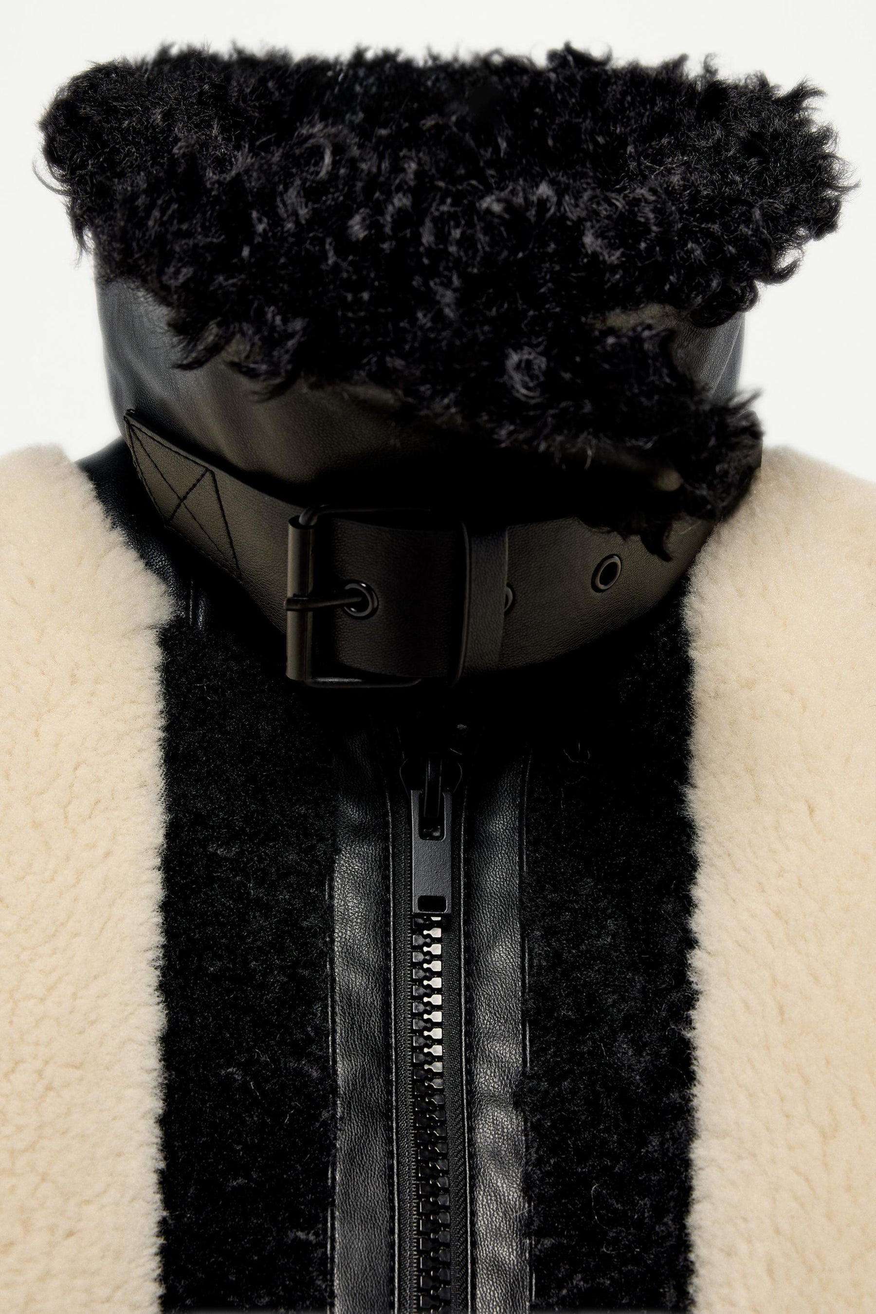 Patchwork-Jacke aus Kunstpelz