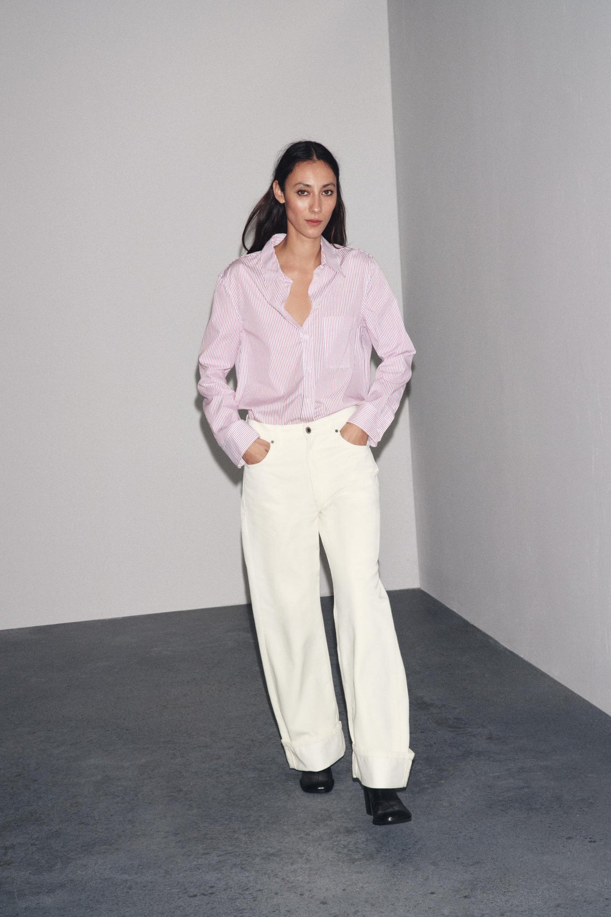 Gestreiftes Popelinehemd