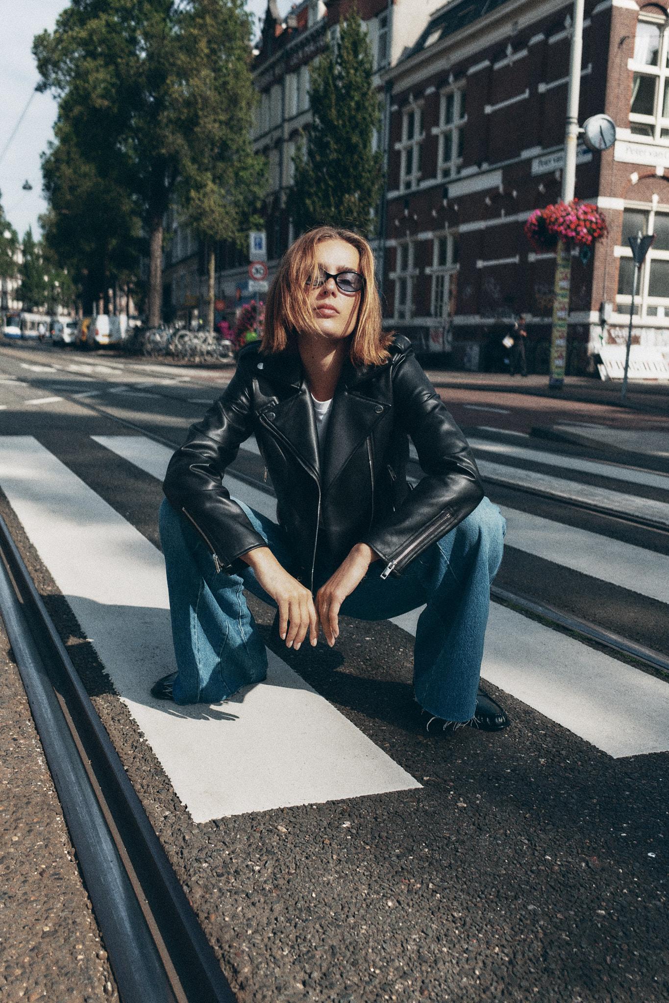 Bikerjacke aus Kunstleder