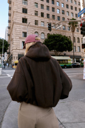 Oversized Bomberjacke mit Kapuze