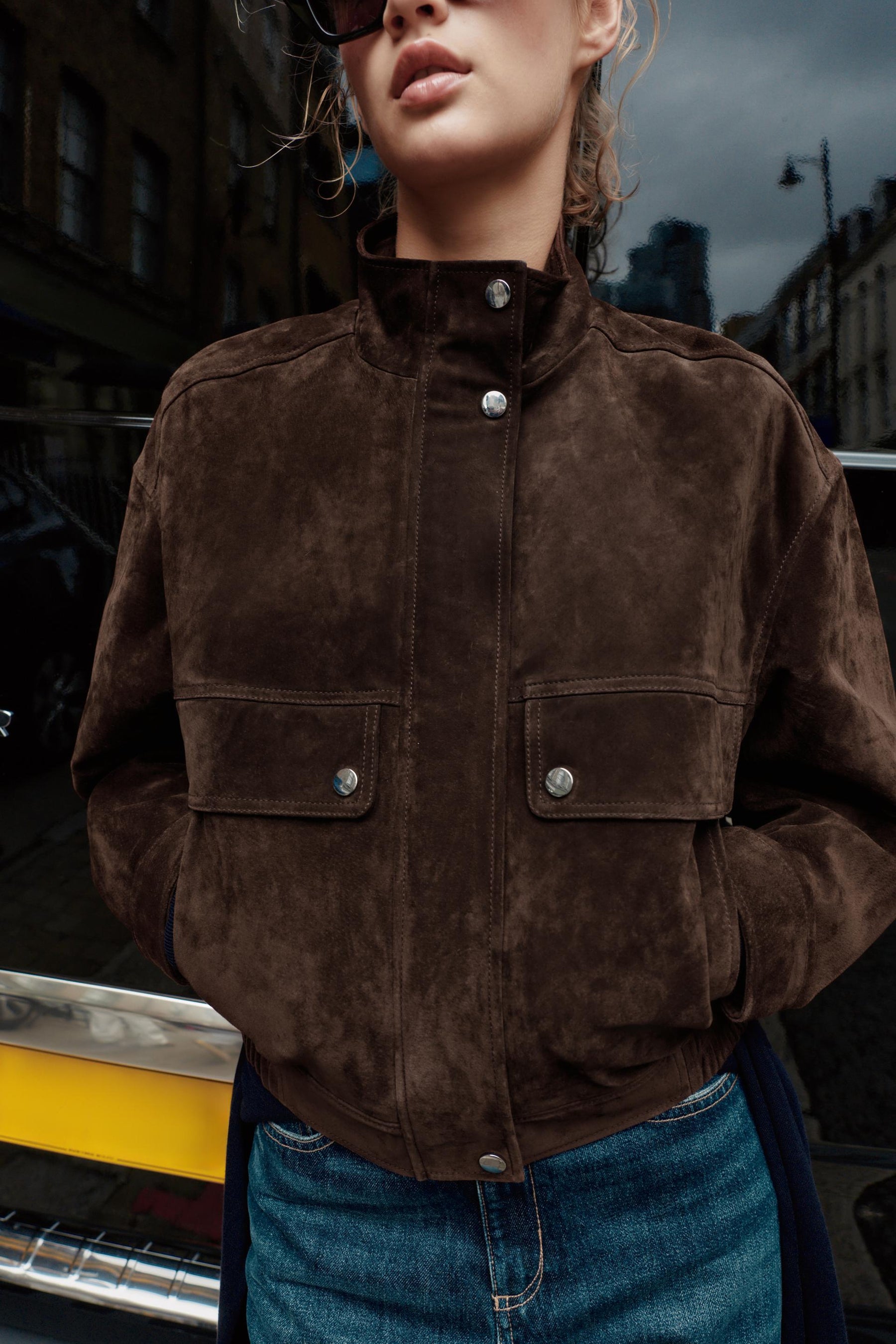 BOMBERJACKE AUS LEDER UND WILDLEDER