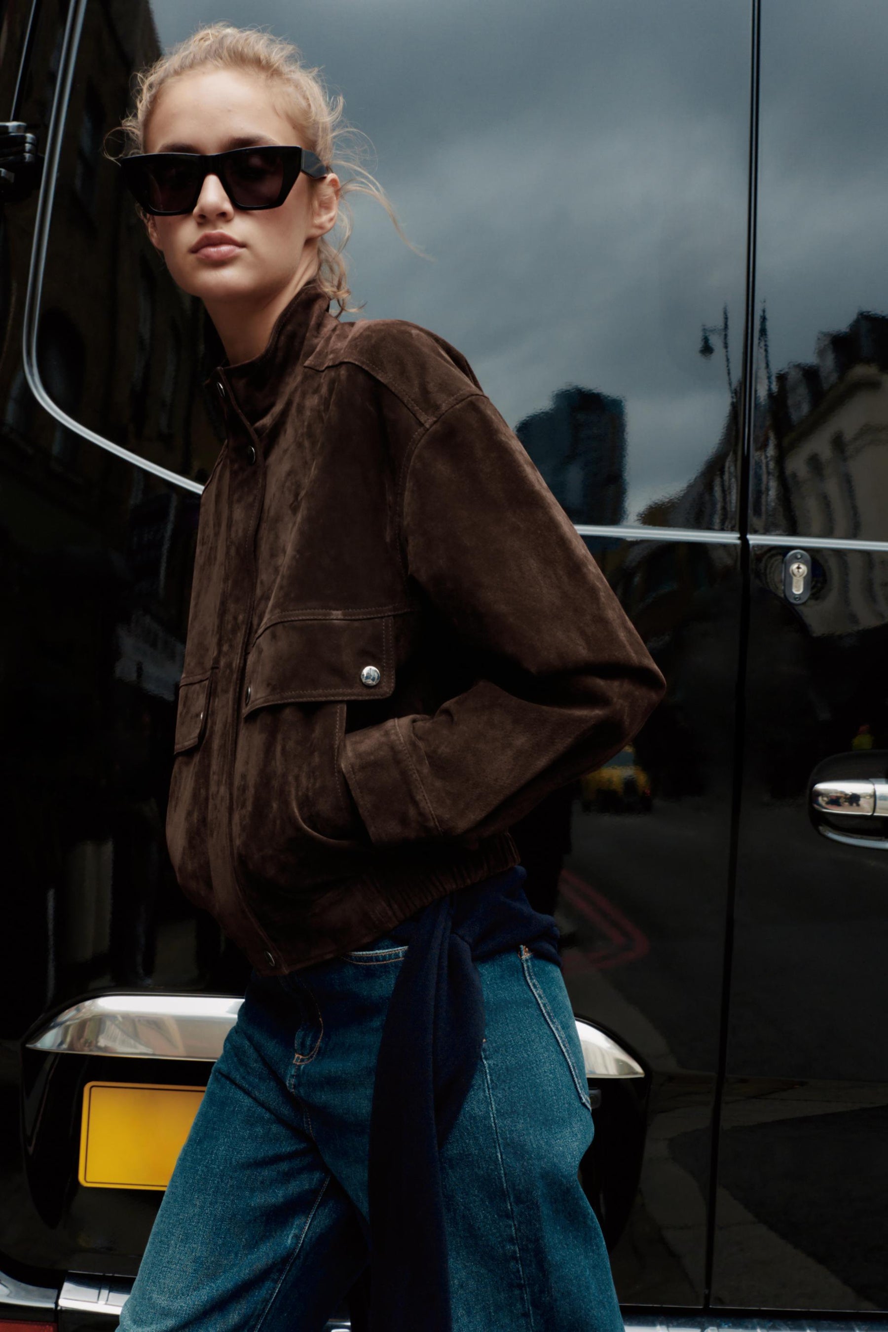 BOMBERJACKE AUS LEDER UND WILDLEDER