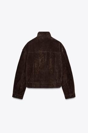 BOMBERJACKE AUS LEDER UND WILDLEDER