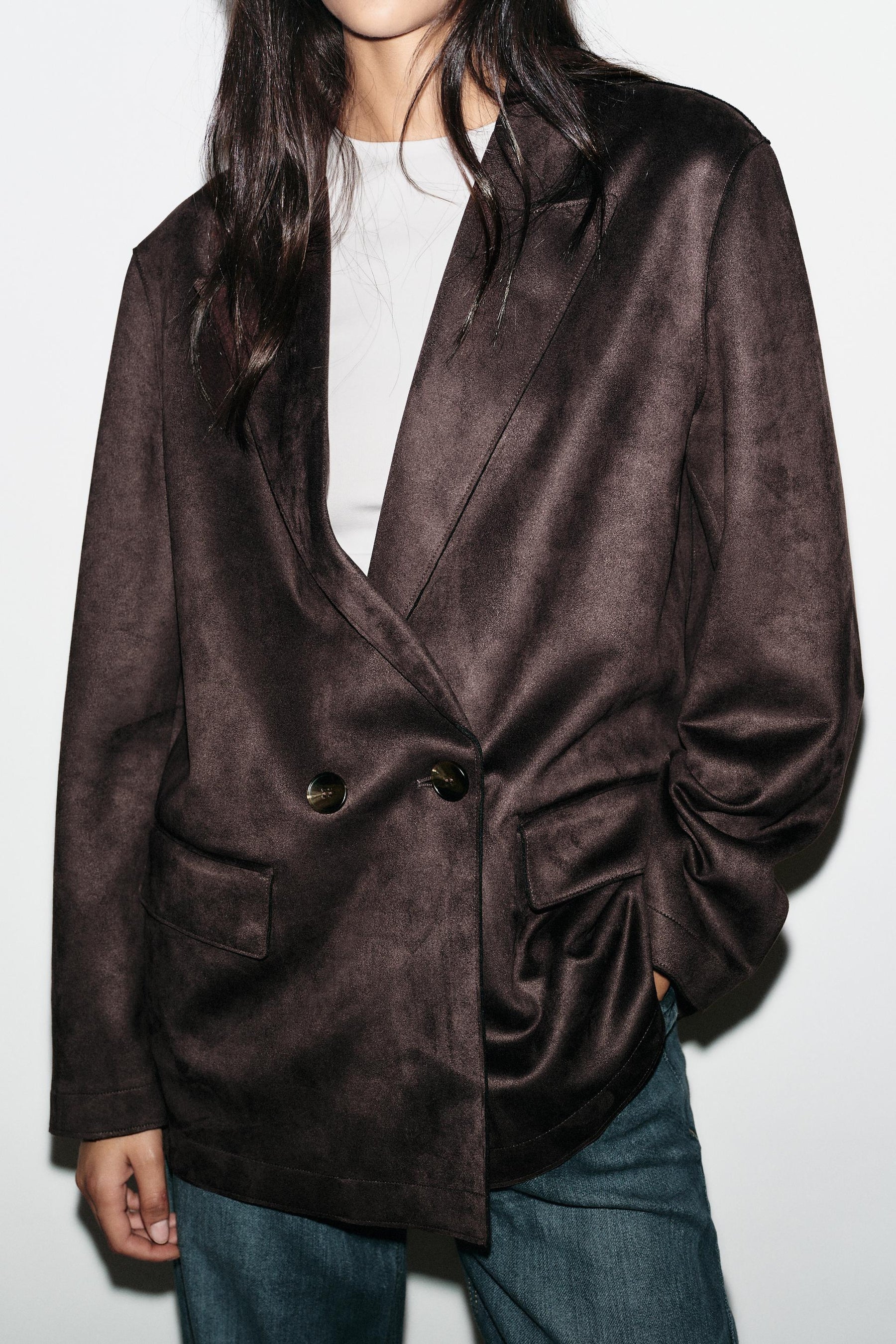 FAUX SUEDE BLAZER - Image 4