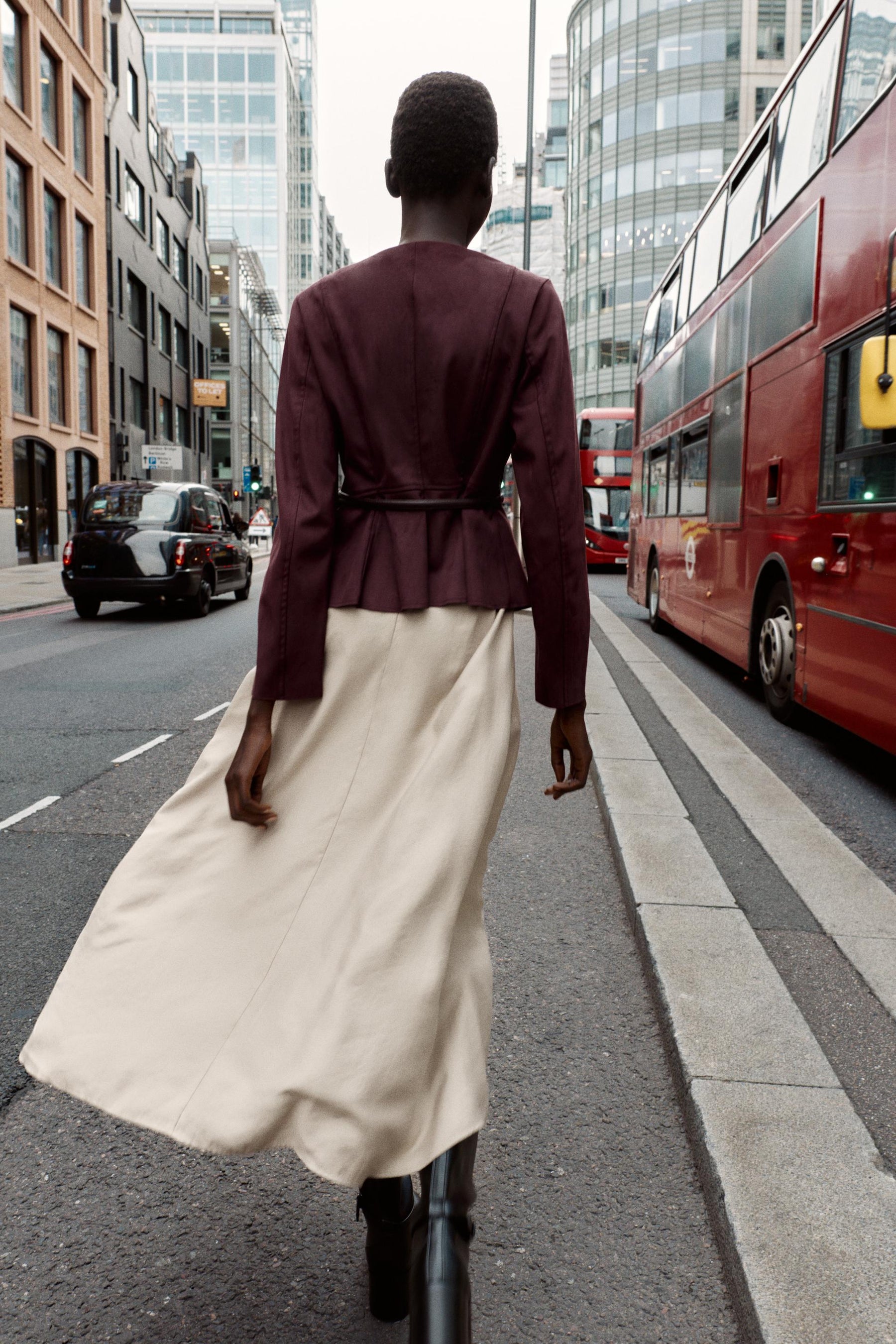 Wildleder-Peplum-Jacke