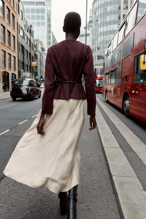 Wildleder-Peplum-Jacke