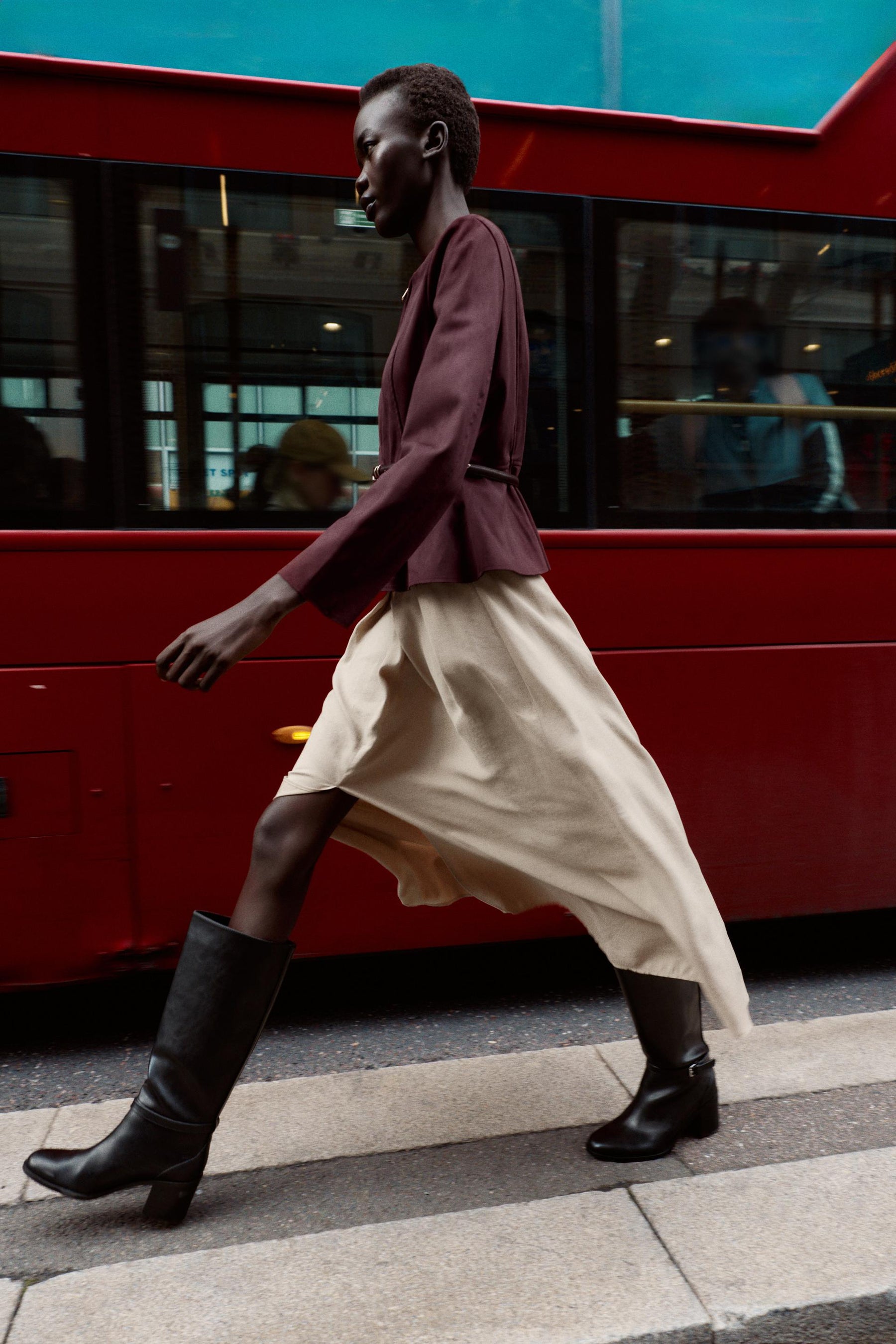 Wildleder-Peplum-Jacke