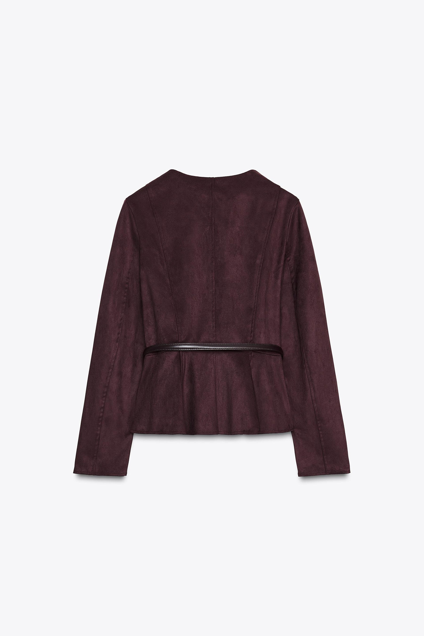 Wildleder-Peplum-Jacke