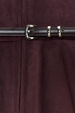 Wildleder-Peplum-Jacke