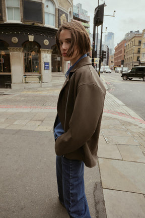 Bikerjacke aus Kunstwildleder