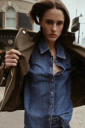 Bikerjacke aus Kunstwildleder