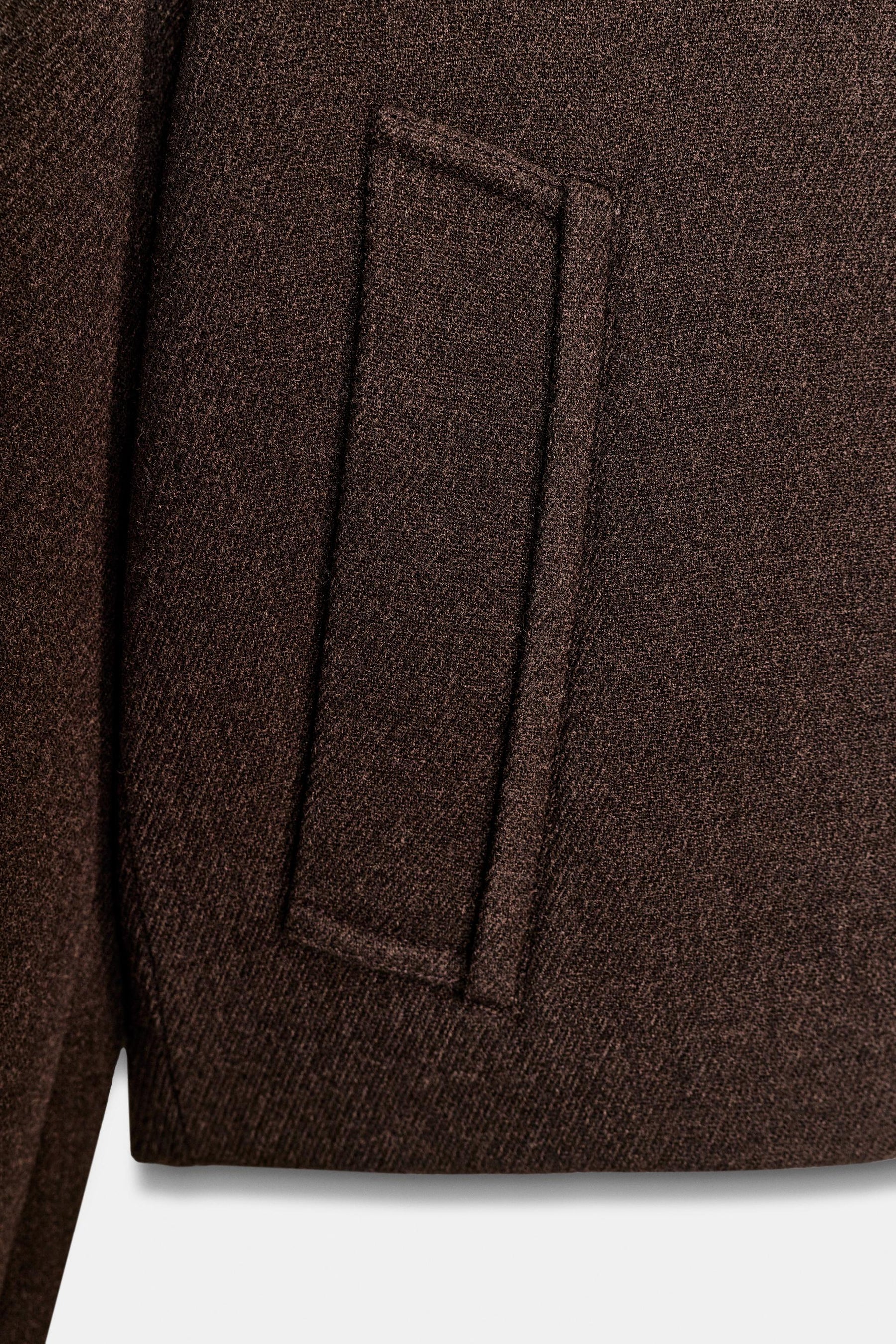 Weiche Jacke mit Lederimitat-Besatz