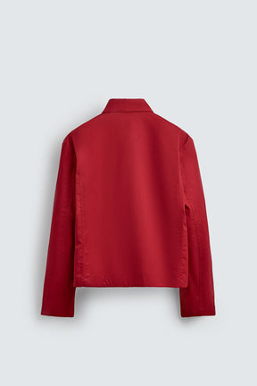 COTTON HERRINGBONE OVERSHIRT - Image 8