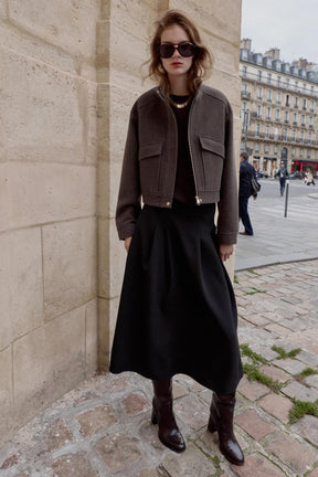 Weiche Jacke mit hohem Kragen