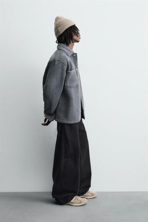 FAUX SHEARLING OVERSHIRT WITH POCKETS - Image 3