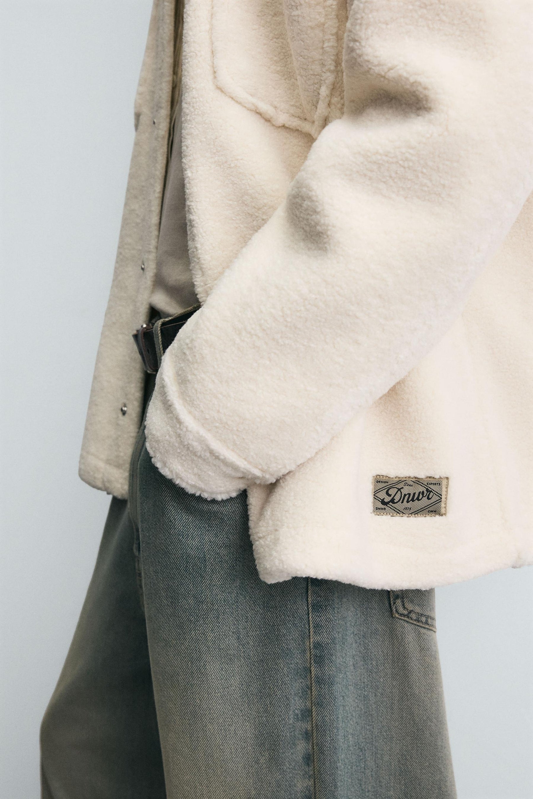 FAUX SHEARLING OVERSHIRT WITH POCKETS - Image 6