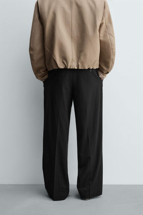 PLEATED TEXTURED TROUSERS - Image 3