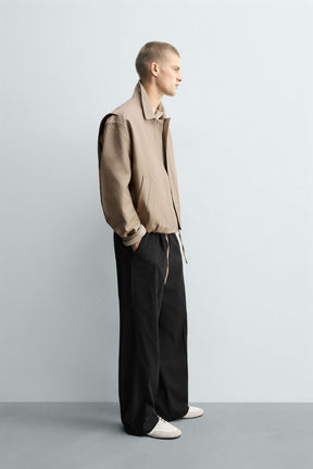 PLEATED TEXTURED TROUSERS - Image 4
