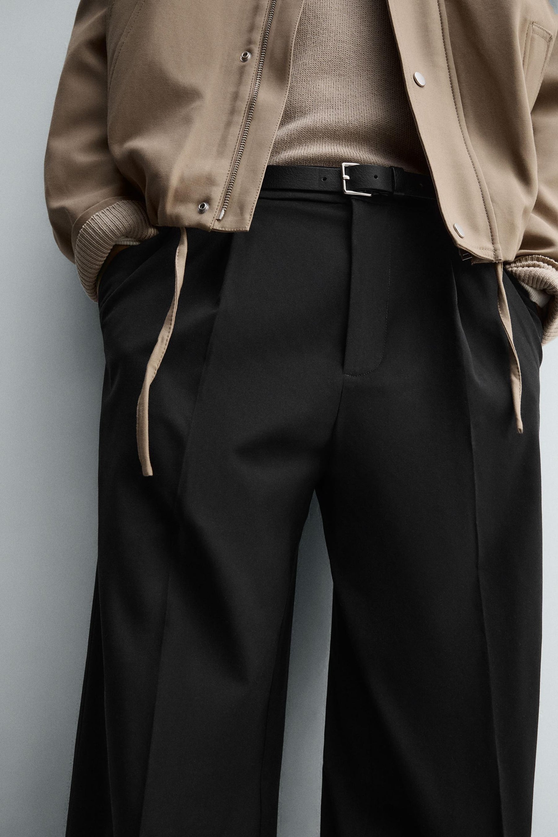 PLEATED TEXTURED TROUSERS - Image 6