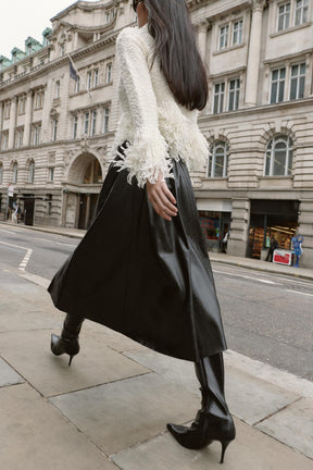 Midi-Rock aus Kunstleder