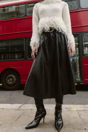 Midi-Rock aus Kunstleder