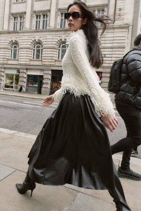 Midi-Rock aus Kunstleder