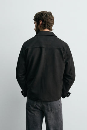 FAUX SUEDE OVERSHIRT - Image 3