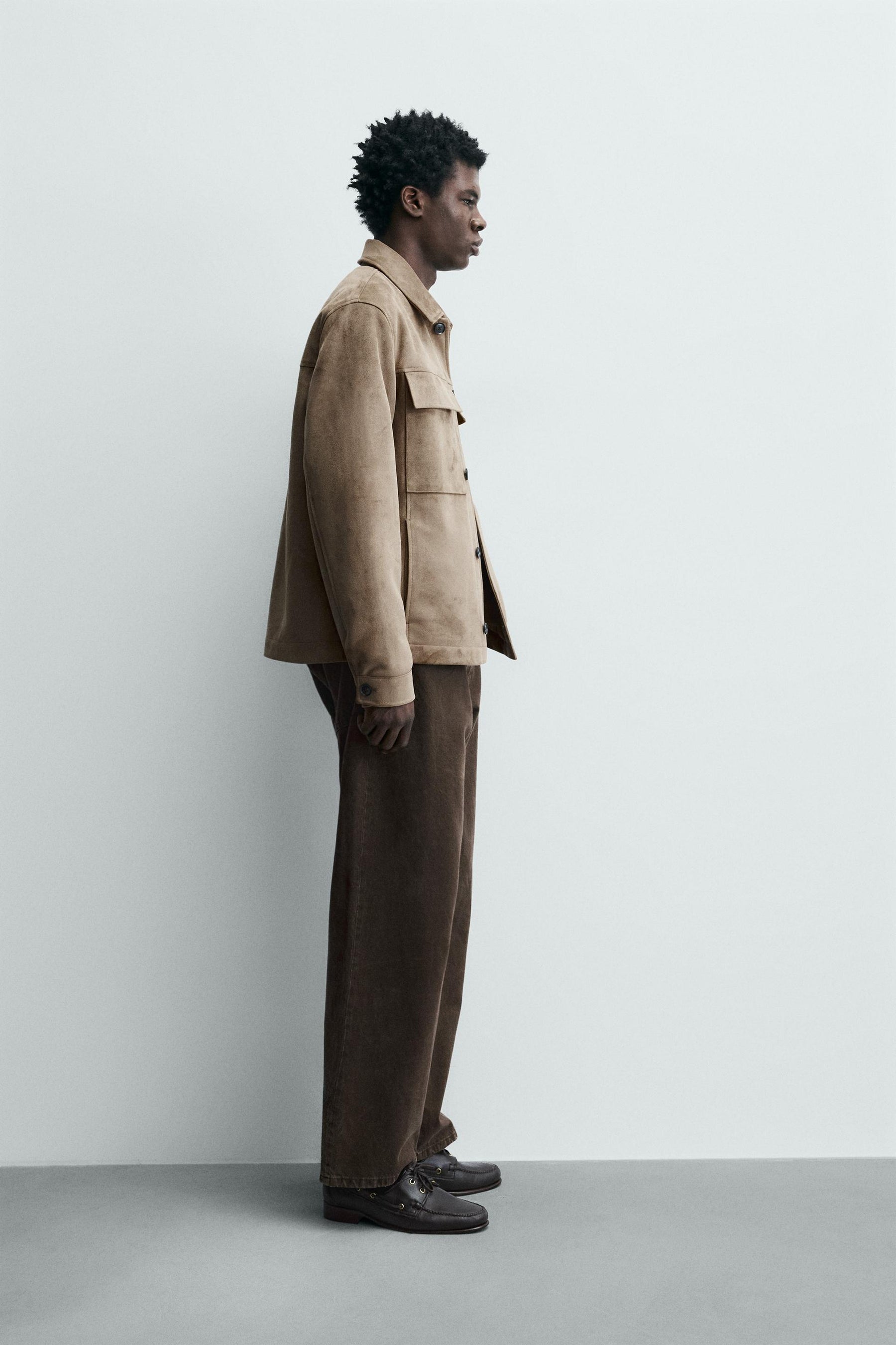 FAUX SUEDE OVERSHIRT - Image 4