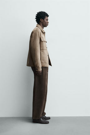 Faux Suede Overshirt