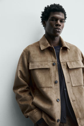 FAUX SUEDE OVERSHIRT - Image 5