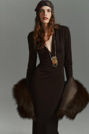 DRAPED MIDI DRESS - Image 2