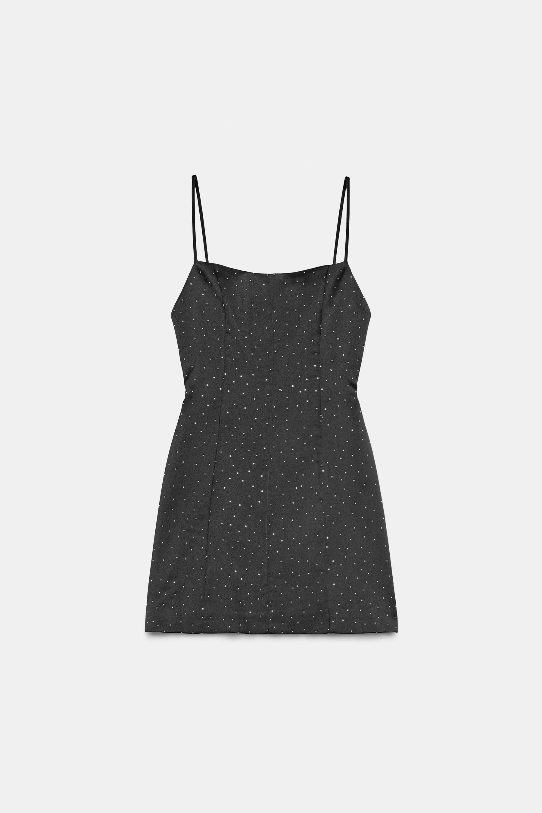 RHINESTONE SATIN MINI DRESS - Image 5