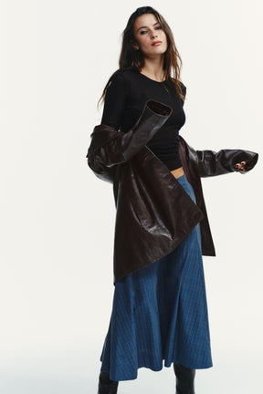 Plissierter Midirock