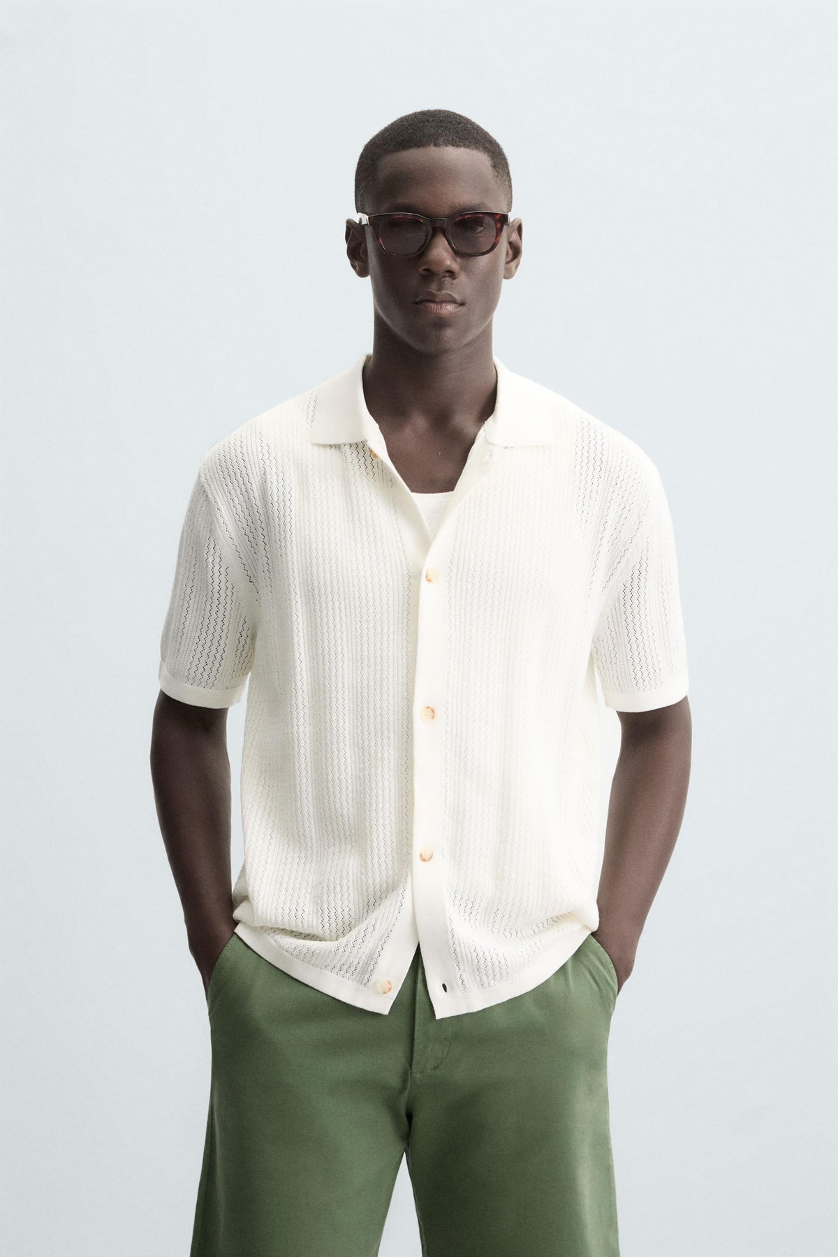 OPENWORK KNIT SHIRT - Image 2