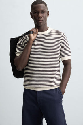 STRIPED KNIT T-SHIRT - Image 6