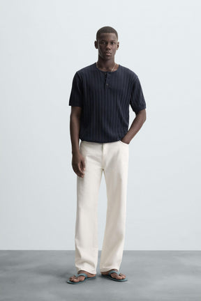 BAKER NECK KNITTED T-SHIRT - Image 1