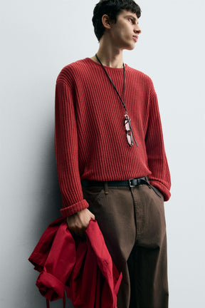 TEXTURED KNIT SWEATER - Image 6