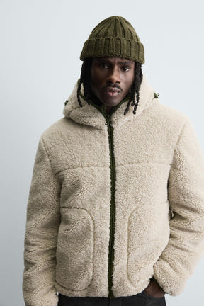 RIBBED KNIT BEANIE - Image 1