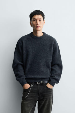 Kastenförmiger Strickpullover