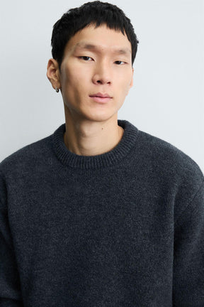 Kastenförmiger Strickpullover