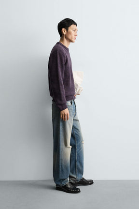 Kastenförmiger Strickpullover