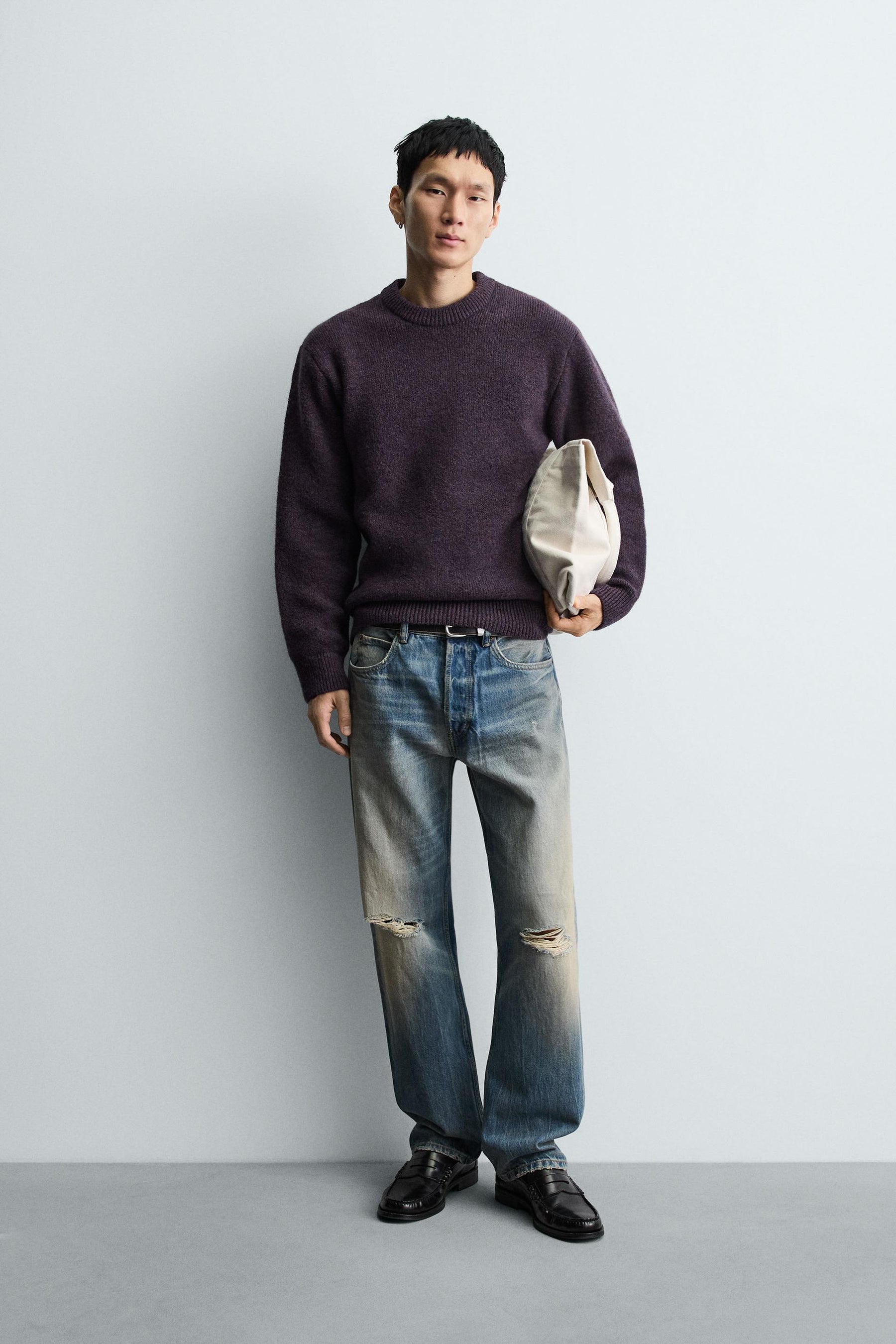 Kastenförmiger Strickpullover