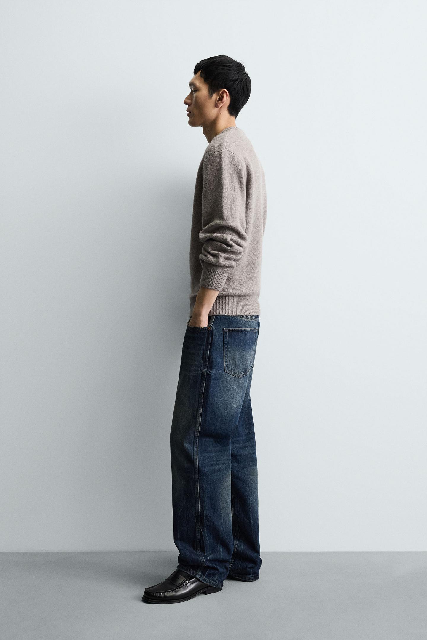 Kastenförmiger Strickpullover