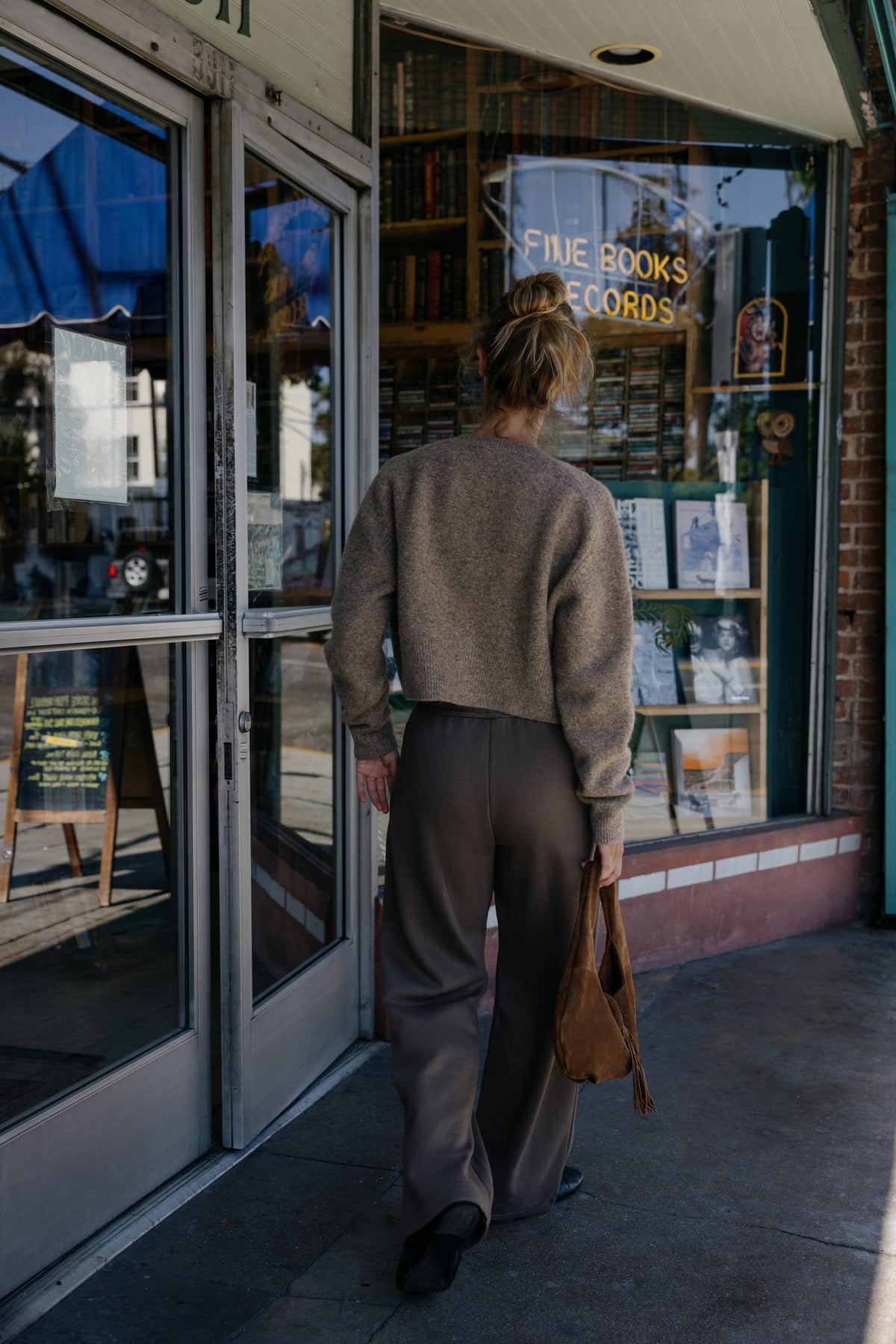 Plüschhose mit weitem Bein